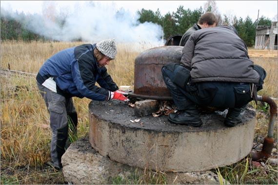 Tökati põletamine Rebasseljal 23.10.2009. Foto Triin Jermakov